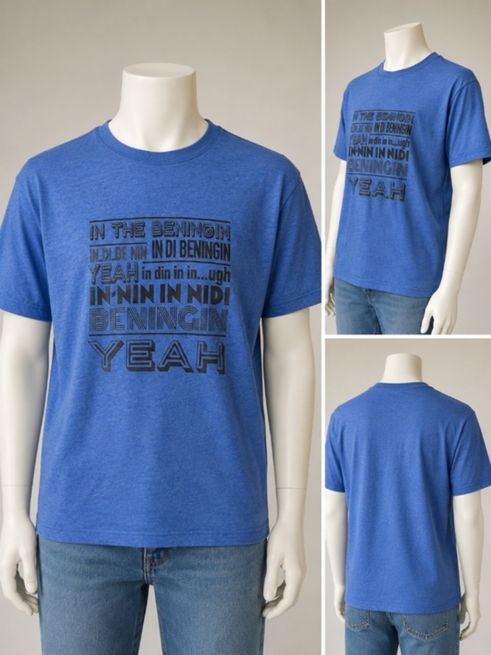 Funny “In the Beningin Yeah” Meme Graphic Tee Boys XL Y2K Skater Shirt